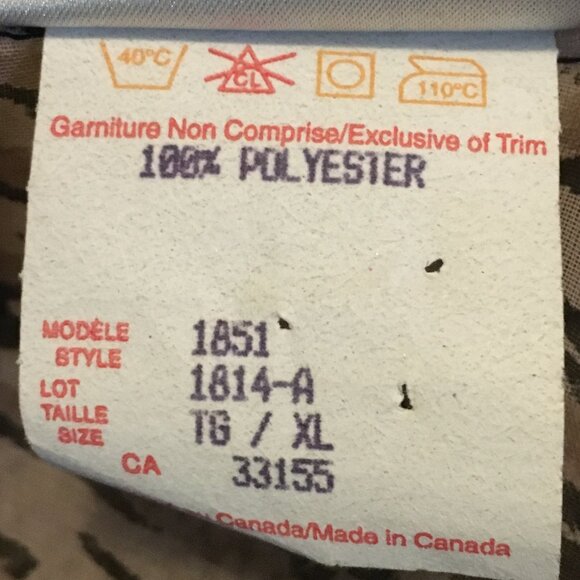 Made in Canada Sheer Animal Print Canadian Made Button Down Dress Shirt - Picture 10 of 16